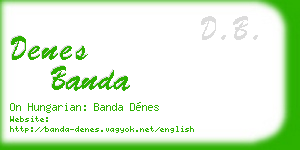 denes banda business card